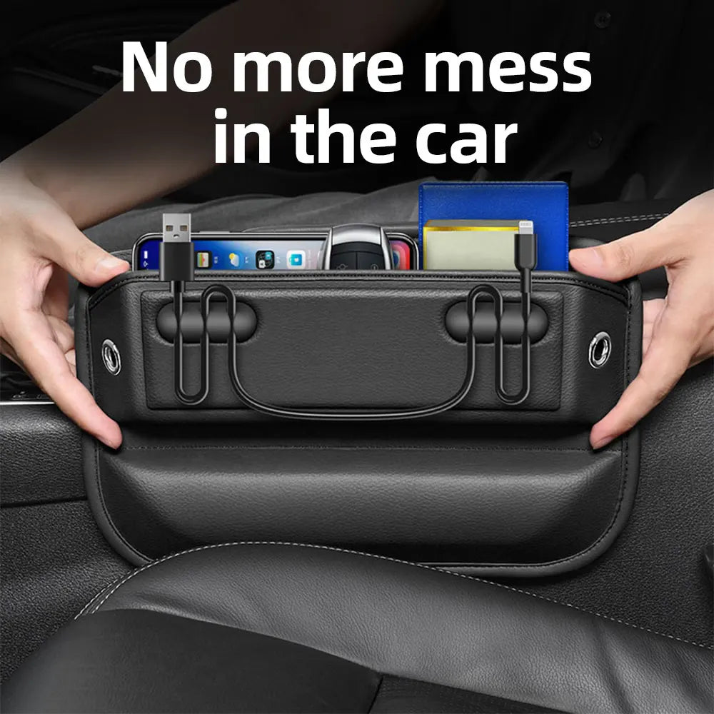 Car Seat Gap Storage Organizer with Cable Management - Drive Mellow