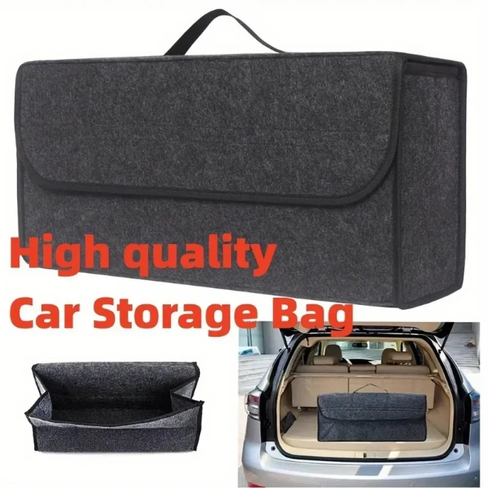 Soft Felt Trunk Organizer - Anti-Slip Storage Box - Drive Mellow