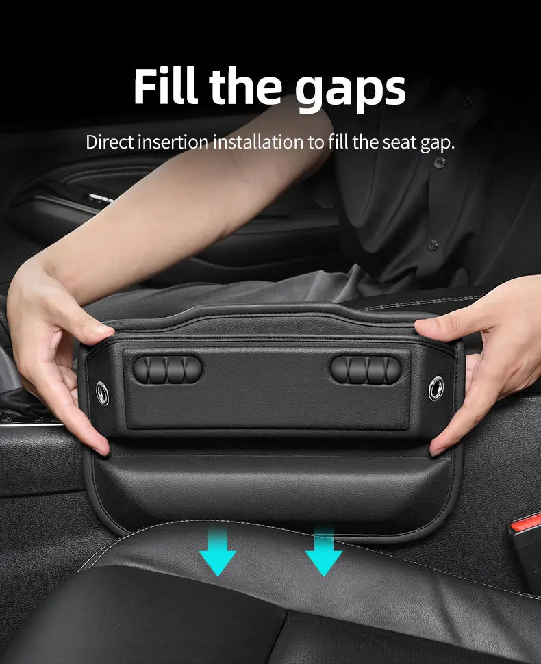Car Seat Gap Storage Organizer with Cable Management - Drive Mellow