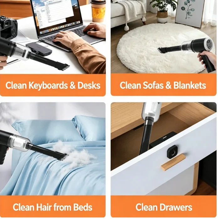Cordless Handheld Car Vacuum - 2-in-1 Suction & Blower - Drive Mellow