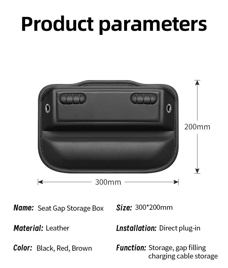 Car Seat Gap Storage Organizer with Cable Management - Drive Mellow