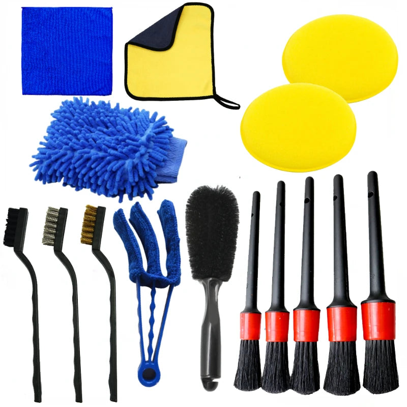 Car Detail Cleaning Brush Set - Ultimate Auto Cleaning Kit - Drive Mellow