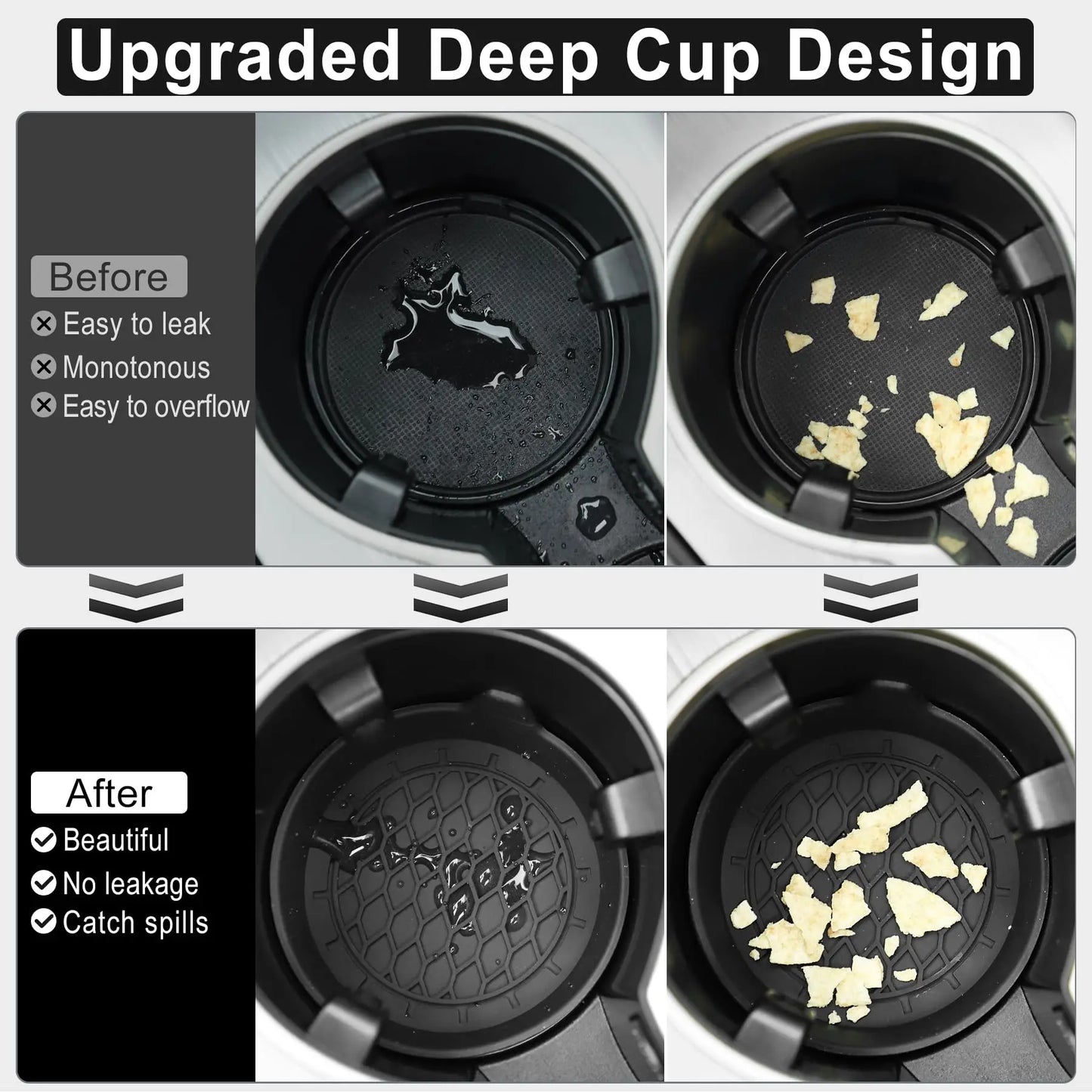 Silicone Cup Holder Coasters - Non-Slip Universal Fit - Drive Mellow