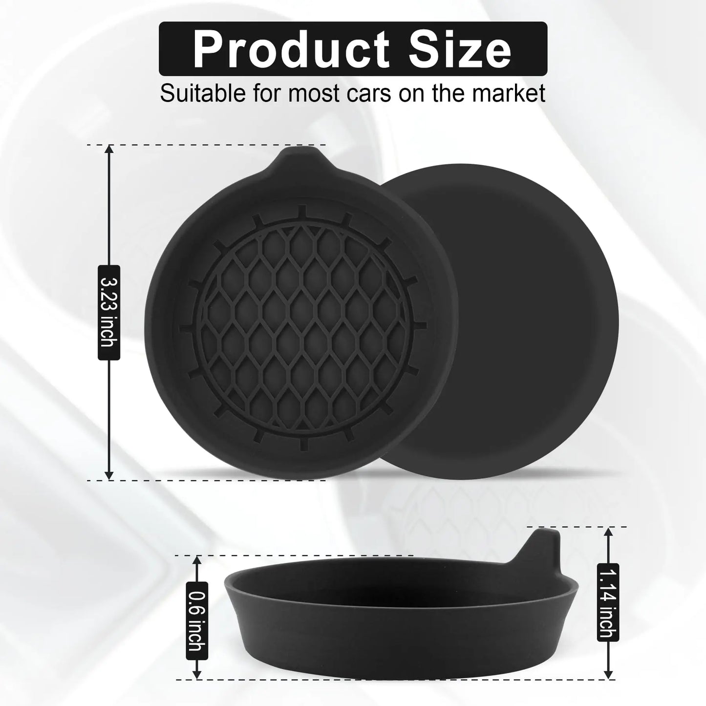 Silicone Cup Holder Coasters - Non-Slip Universal Fit - Drive Mellow