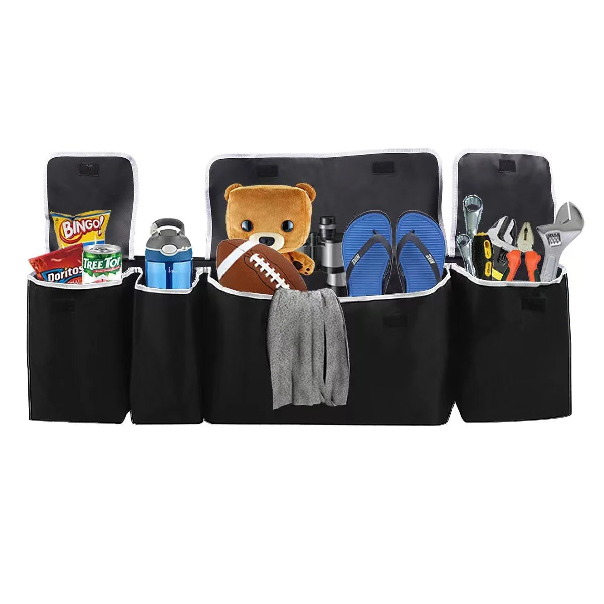 Car Back Seat Hanging Organizer - Nylon Storage Bag - Drive Mellow