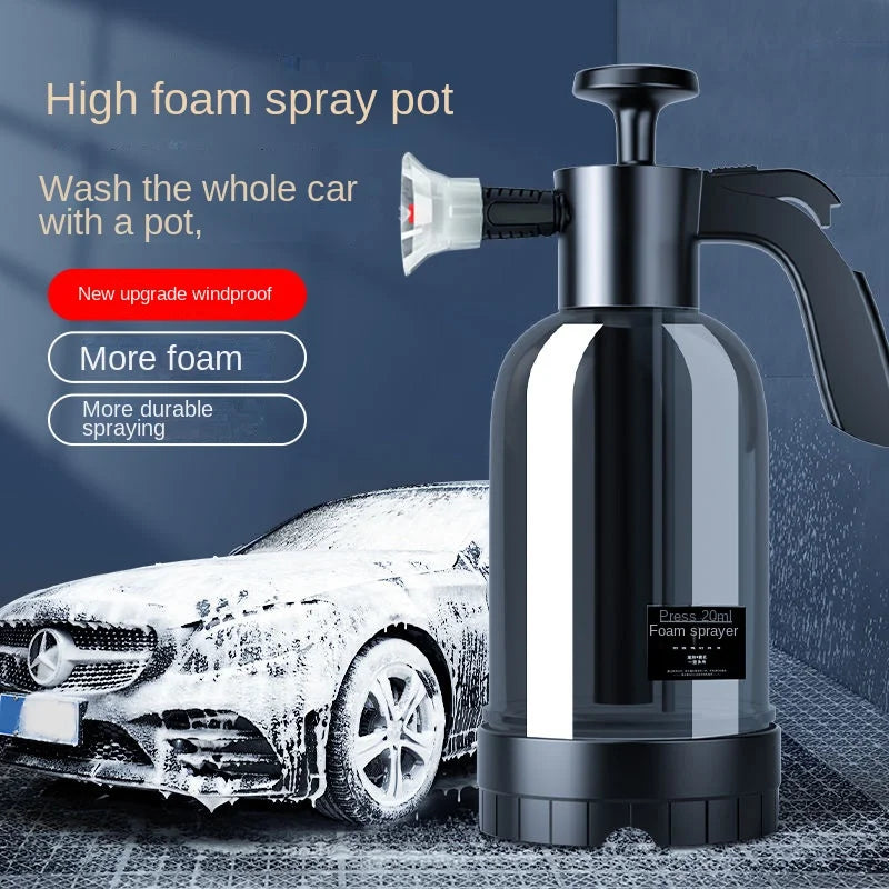2L Hand Pump Foam Sprayer - 3 Nozzles - Car Wash Foam Cannon - Drive Mellow