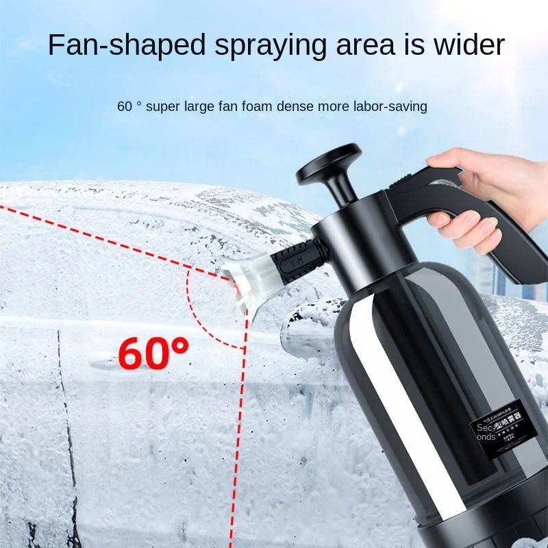 2L Hand Pump Foam Sprayer - 3 Nozzles - Car Wash Foam Cannon - Drive Mellow