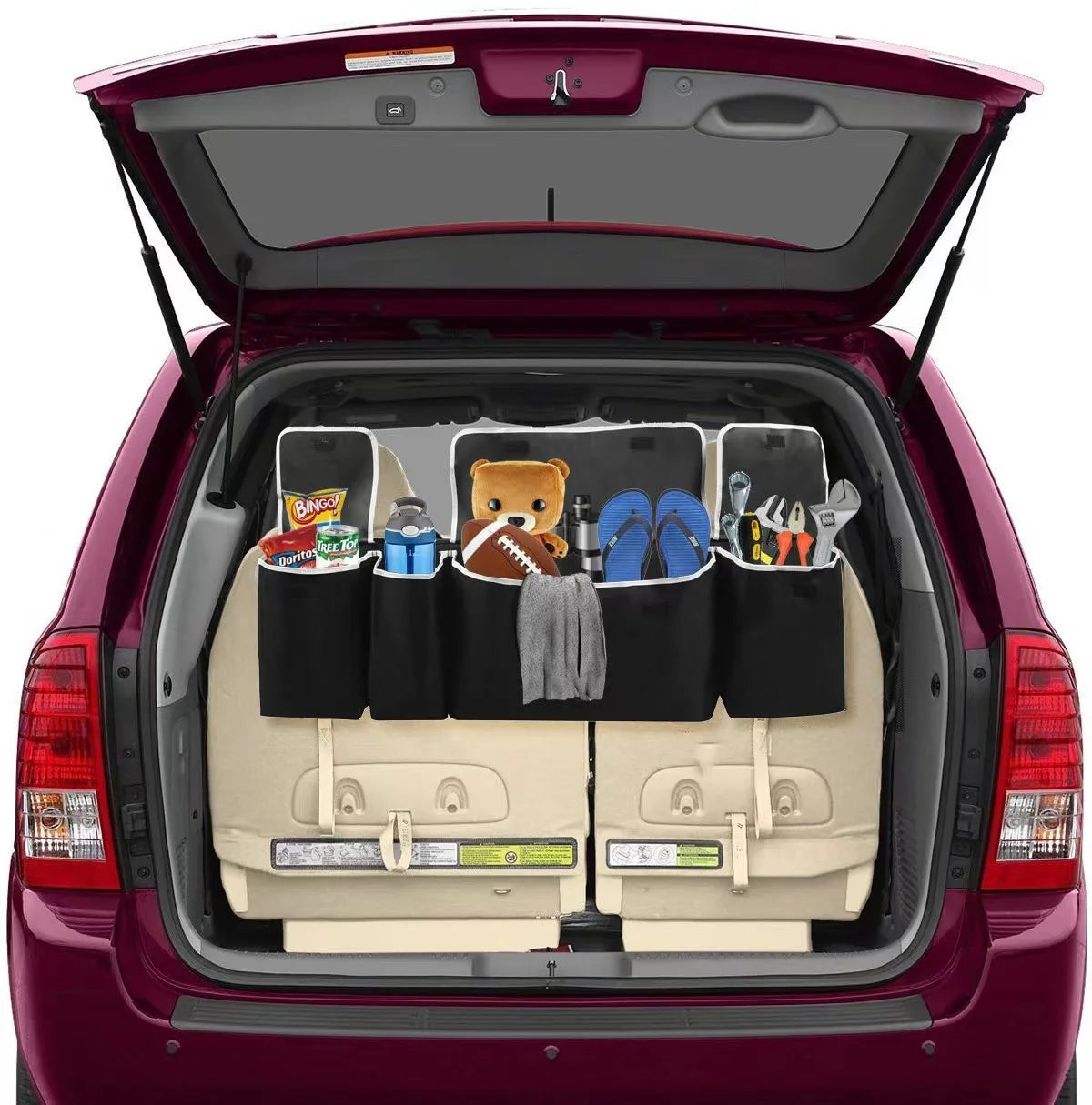 Car Back Seat Hanging Organizer - Nylon Storage Bag - Drive Mellow