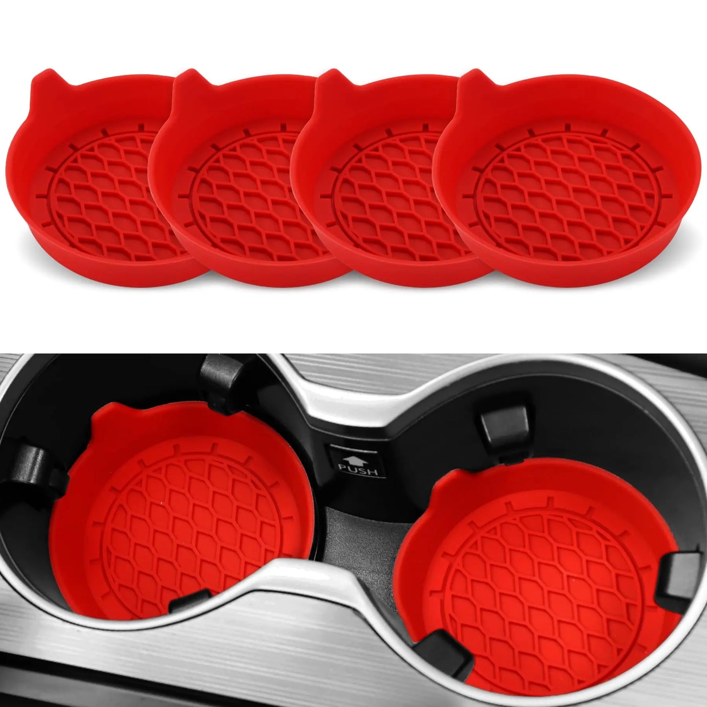 Silicone Cup Holder Coasters - Non-Slip Universal Fit - Drive Mellow