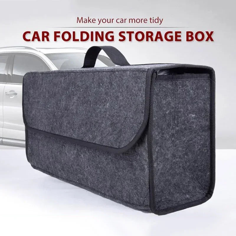 Soft Felt Trunk Organizer - Anti-Slip Storage Box - Drive Mellow