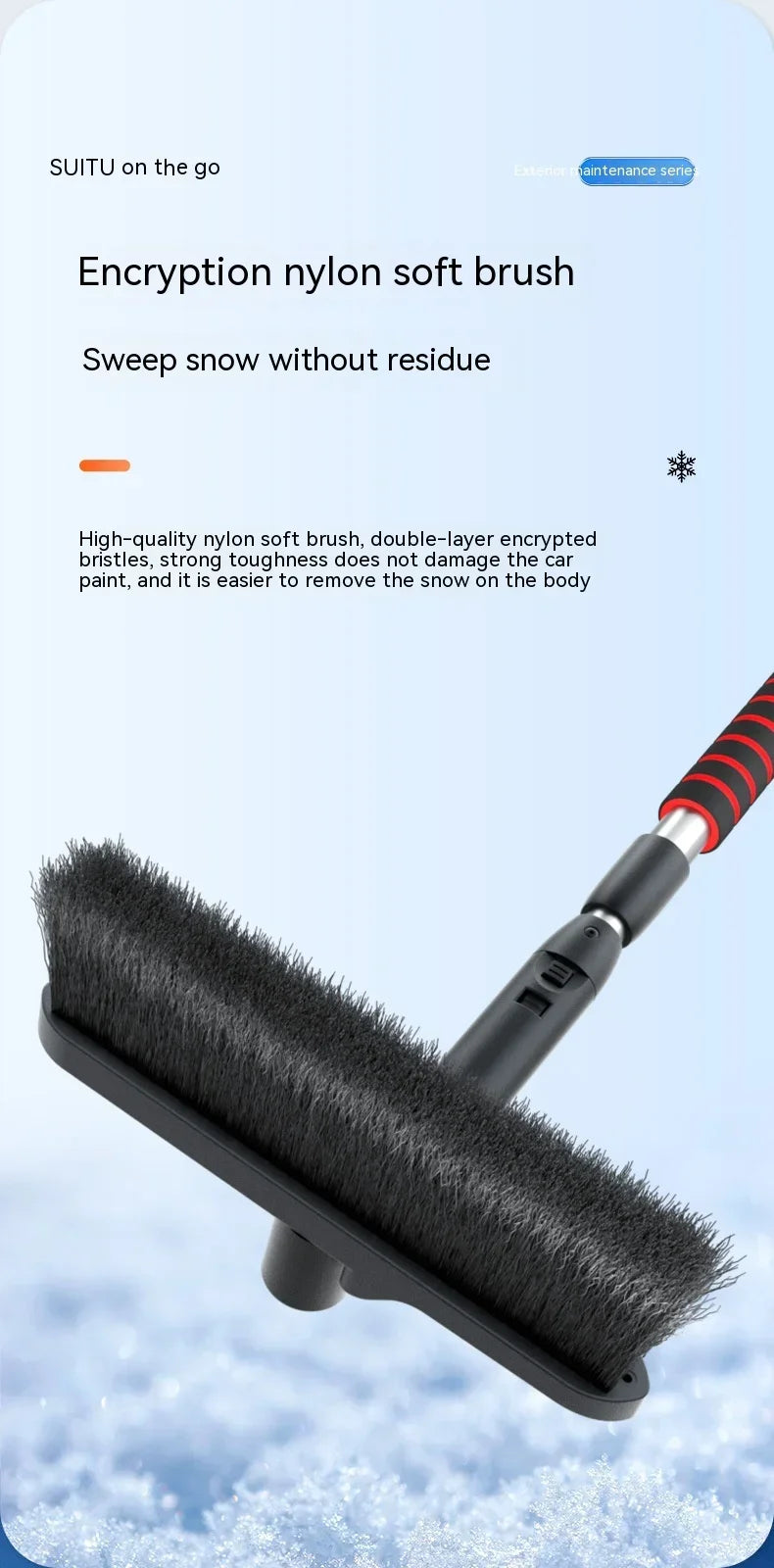 Extendable Car Snow Shovel Ice Scraper - Winter Windshield Tool - Drive Mellow