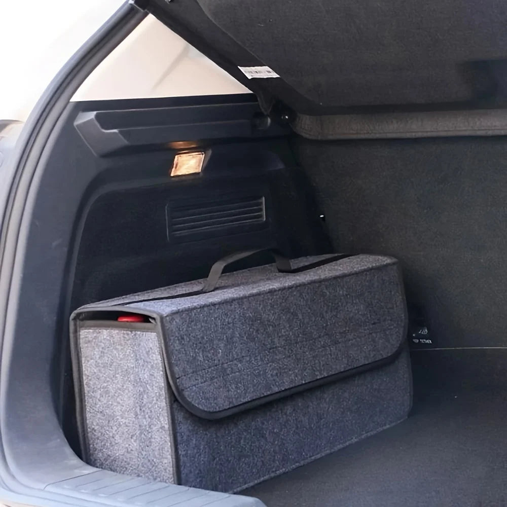 Soft Felt Trunk Organizer - Anti-Slip Storage Box - Drive Mellow