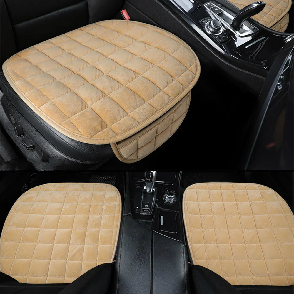 Plush Car Seat Cushion - Warm, Anti-Slip & Breathable - Drive Mellow