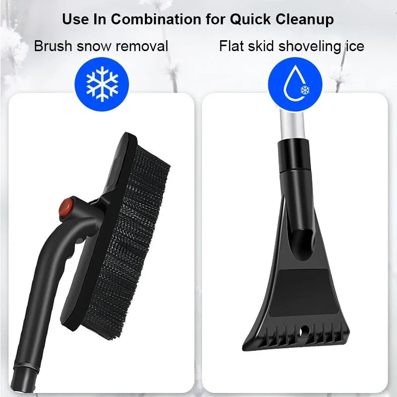 Extendable Car Snow Shovel Ice Scraper - Winter Windshield Tool - Drive Mellow