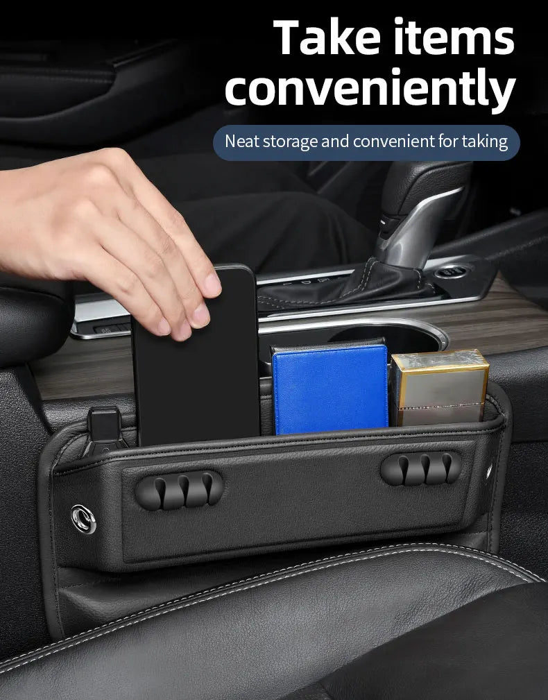 Car Seat Gap Storage Organizer with Cable Management - Drive Mellow