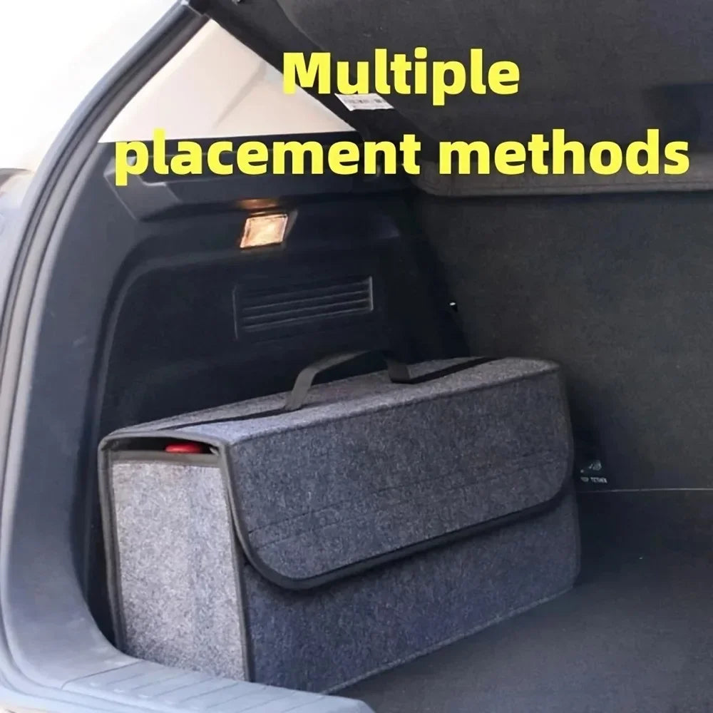 Soft Felt Trunk Organizer - Anti-Slip Storage Box - Drive Mellow