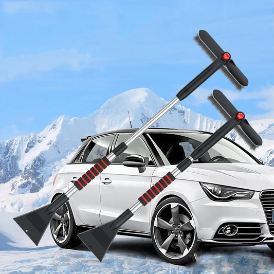 Extendable Car Snow Shovel Ice Scraper - Winter Windshield Tool - Drive Mellow