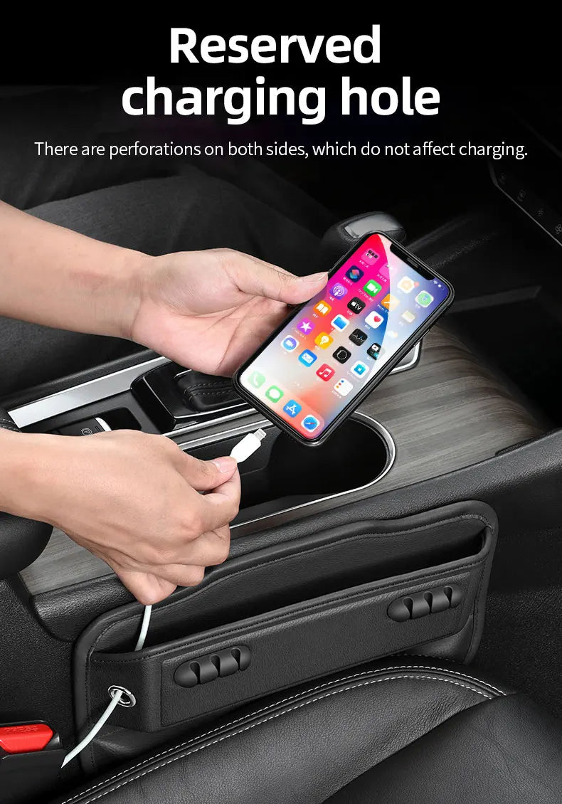 Car Seat Gap Storage Organizer with Cable Management - Drive Mellow