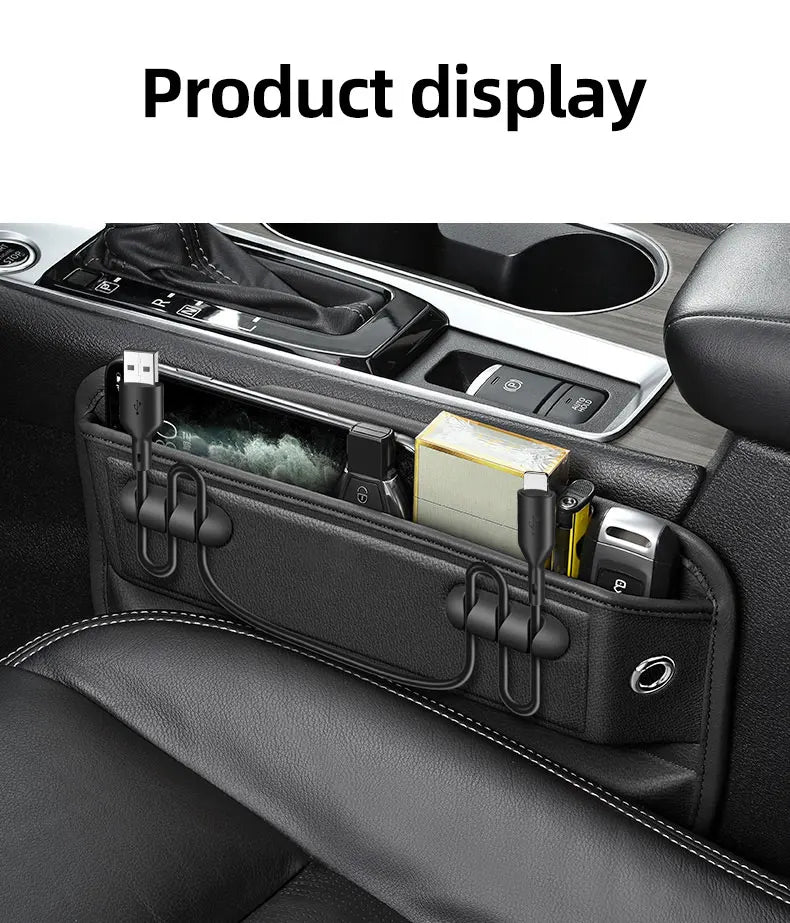 Car Seat Gap Storage Organizer with Cable Management - Drive Mellow