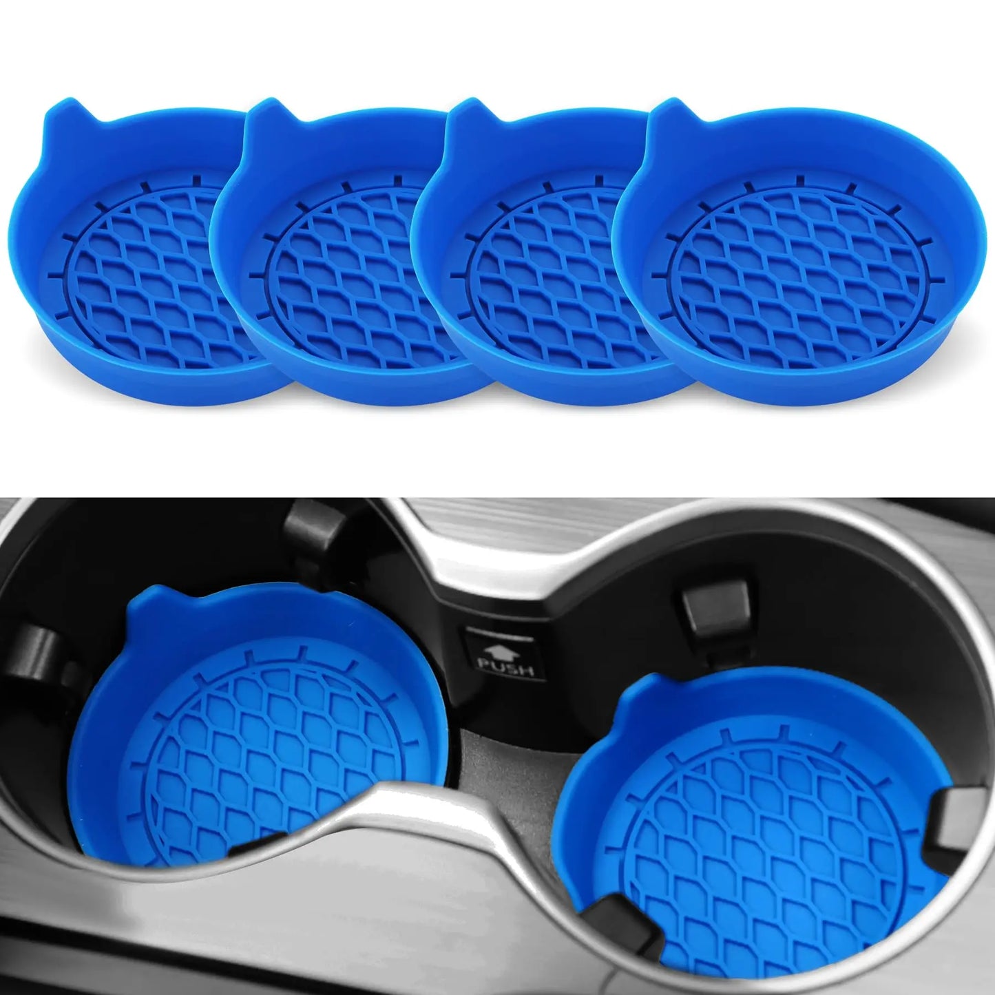 Silicone Cup Holder Coasters - Non-Slip Universal Fit - Drive Mellow