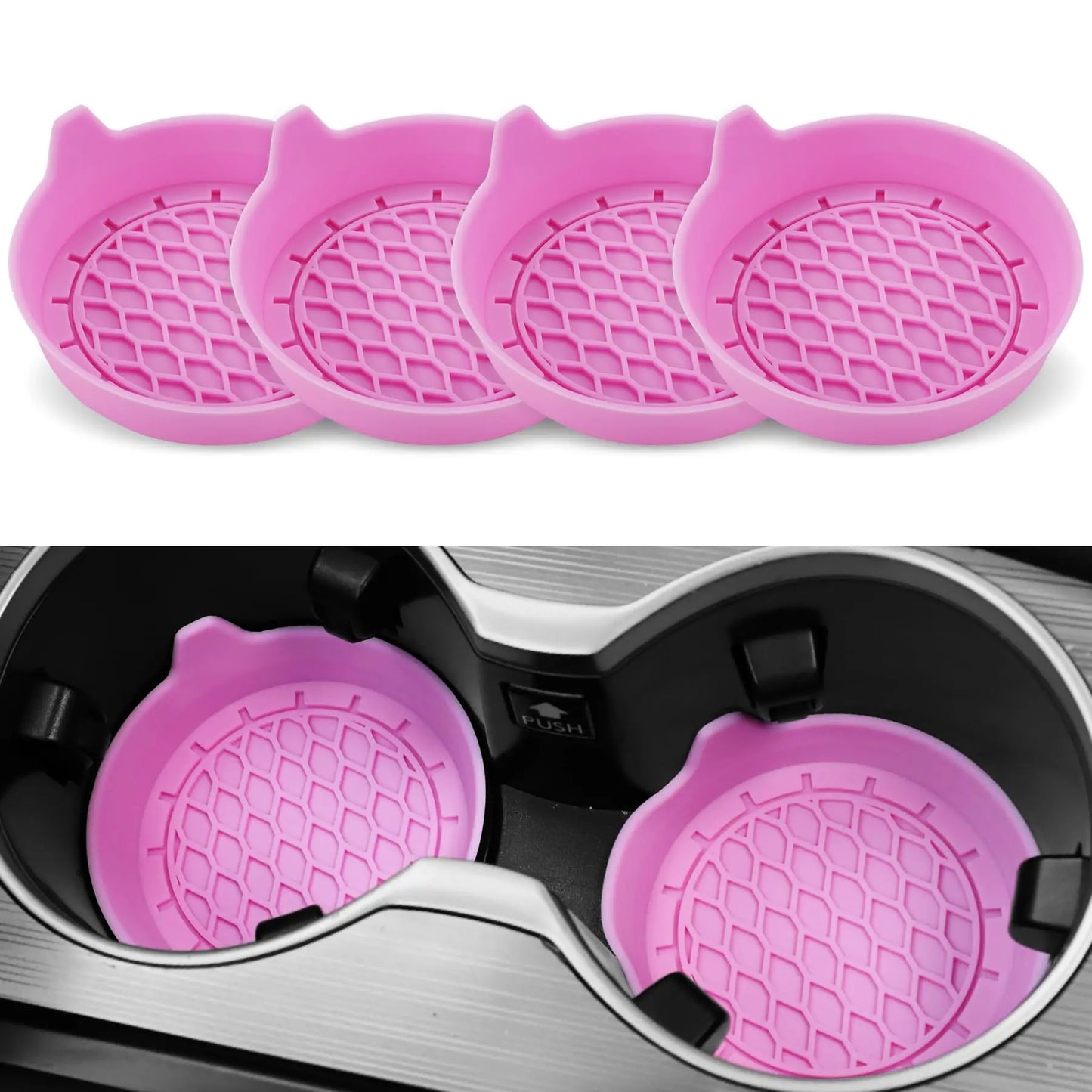 Silicone Cup Holder Coasters - Non-Slip Universal Fit - Drive Mellow