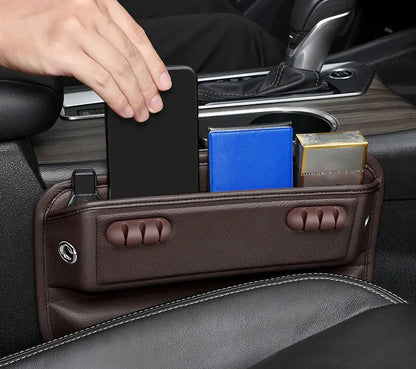 Car Seat Gap Storage Box with Cable Slot