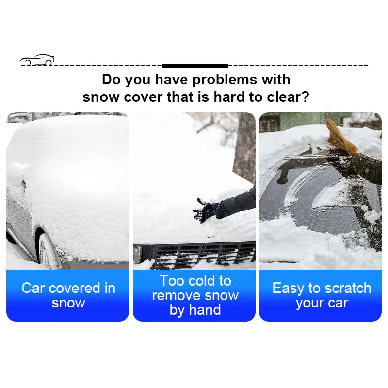 Extendable Car Snow Shovel Ice Scraper - Winter Windshield Tool - Drive Mellow