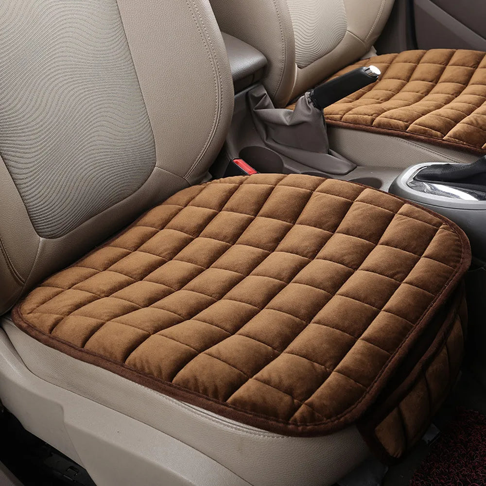 Plush Car Seat Cushion - Warm, Anti-Slip & Breathable - Drive Mellow