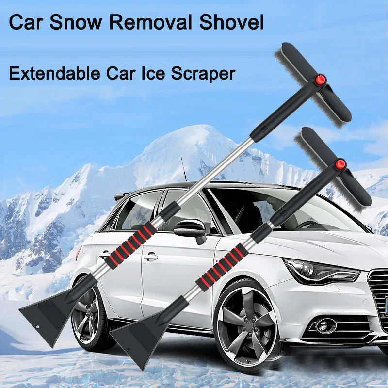 Extendable Car Snow Shovel Ice Scraper - Winter Windshield Tool - Drive Mellow