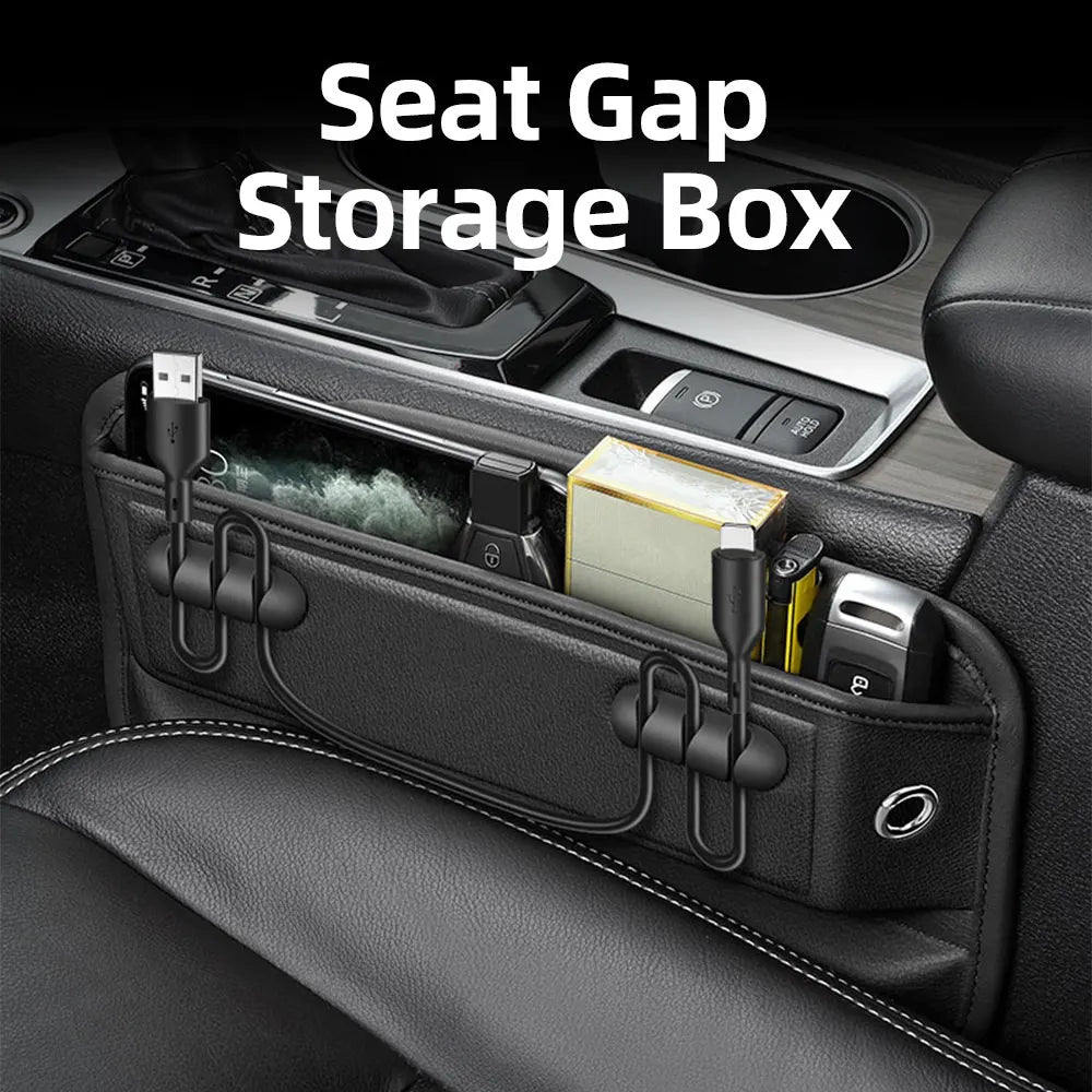 Car Seat Gap Storage Organizer with Cable Management - Drive Mellow