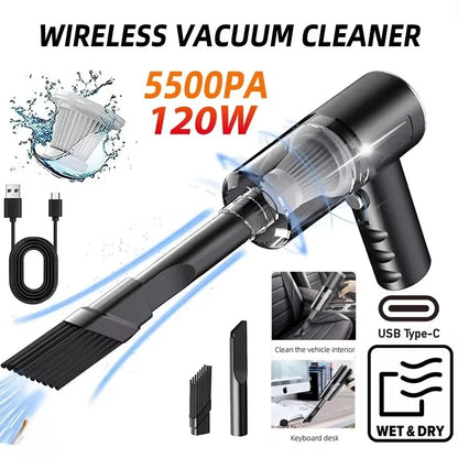 120W Wet & Dry Cordless Car Vacuum