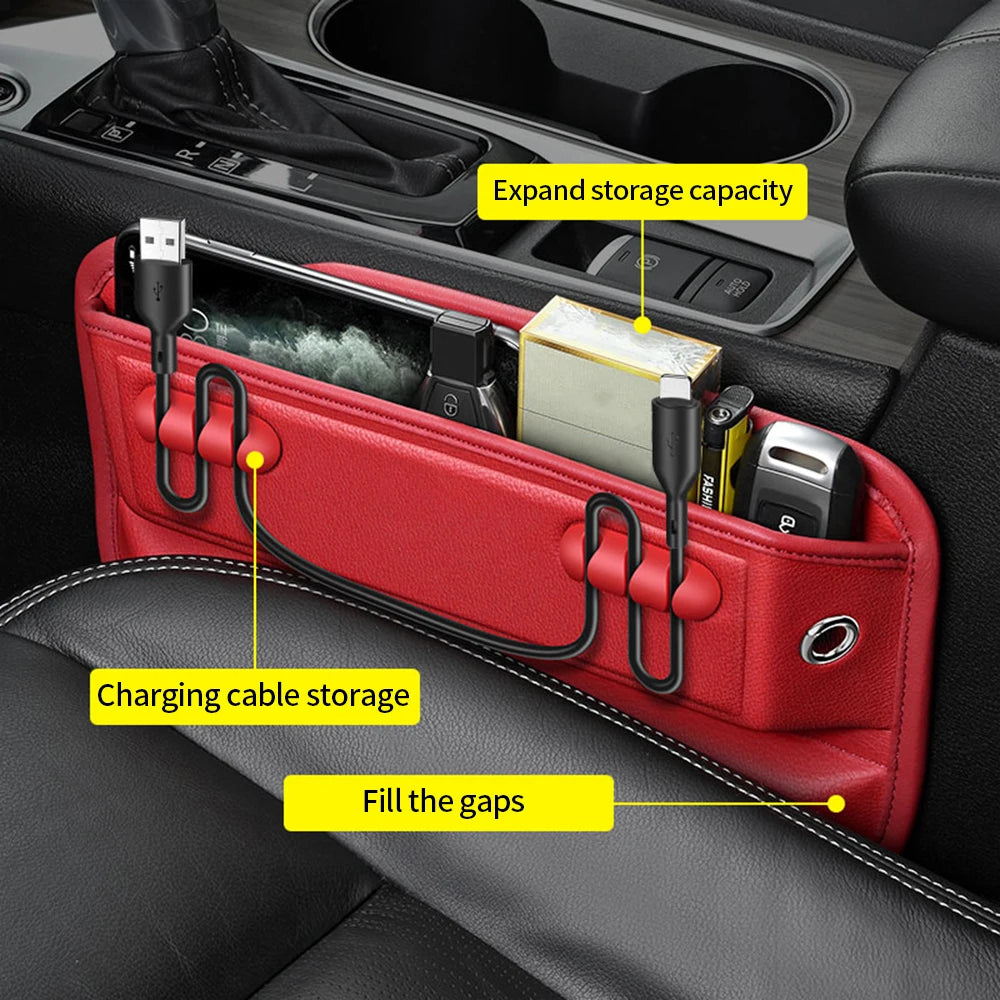 Car Seat Gap Storage Organizer with Cable Management - Drive Mellow