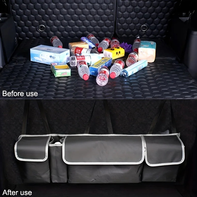 Car Back Seat Hanging Organizer - Nylon Storage Bag - Drive Mellow