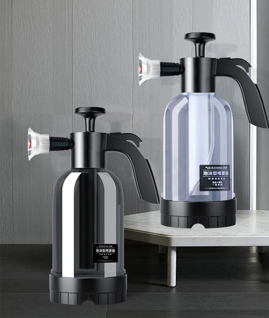 2L Hand Pump Foam Sprayer - 3 Nozzles - Car Wash Foam Cannon - Drive Mellow