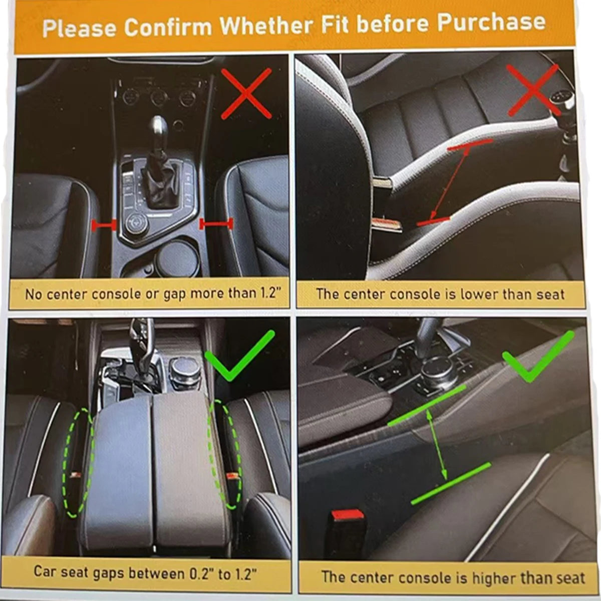 Car Seat Gap Filler - Premium Leather Padding - Drive Mellow