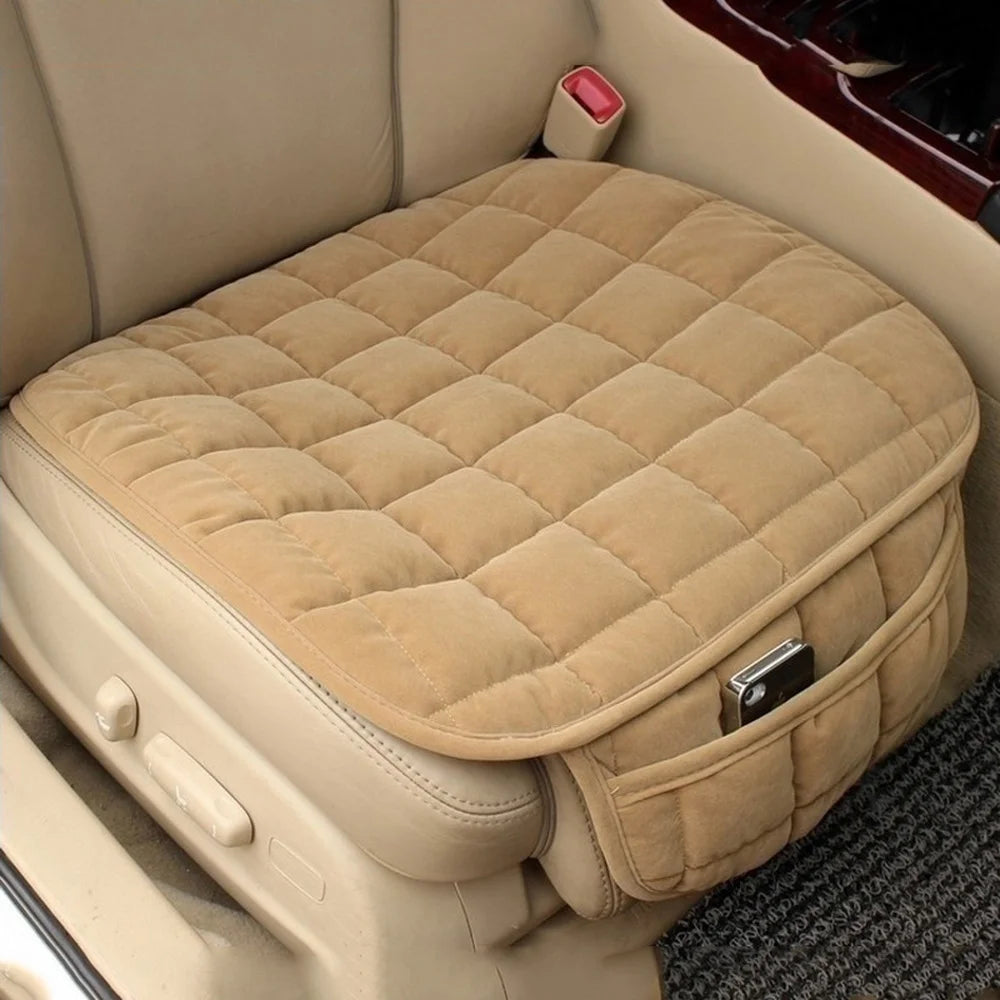 Plush Car Seat Cushion - Warm, Anti-Slip & Breathable - Drive Mellow
