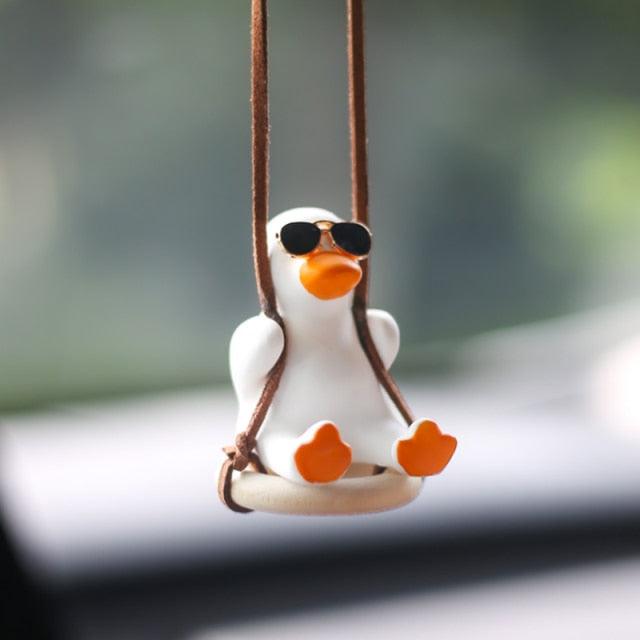 Swinging Duck Mirror Charm