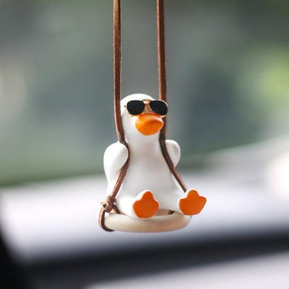 Swinging Duck Mirror Charm