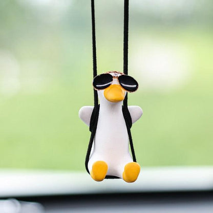 Swinging Duck Mirror Charm